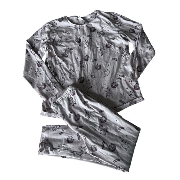 Zara Disco Cat Pajamas - Pink - Size 8/9 Years - Two Piece - Picture 1 of 4